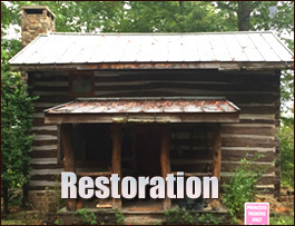 Historic Log Cabin Restoration  Pelham, North Carolina